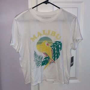 Lucky Brand cropped graphic tee